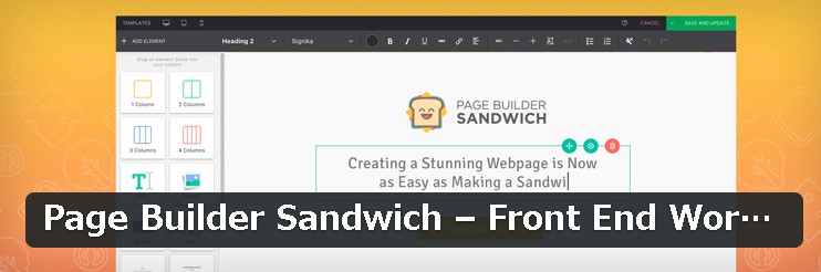 【WordPress】フロントエンドで記事が編集できる便利プラグイン｜Page Builder Sandwich – Front End WordPress Page Builder Plugin
